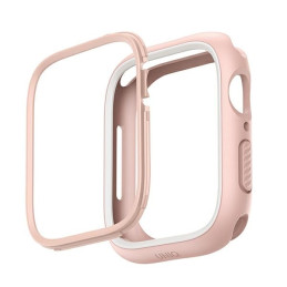 Uniq Moduo dėklas, skirtas Apple Watch 4/ 5/ 6/ 7/ 8/ SE/ SE2 40/ 41mm – rožinė ir balta