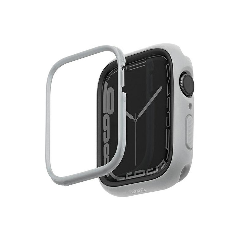 Uniq Moduo dėklas Apple Watch 4/ 5/ 6/ 7/ 8/ SE/ SE2 44/ 45mm – kreidos pilkas