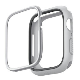 Uniq Moduo dėklas Apple Watch 4/ 5/ 6/ 7/ 8/ SE/ SE2 44/ 45mm – kreidos pilkas