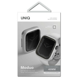Uniq Moduo dėklas Apple Watch 4/ 5/ 6/ 7/ 8/ SE/ SE2 44/ 45mm – kreidos pilkas