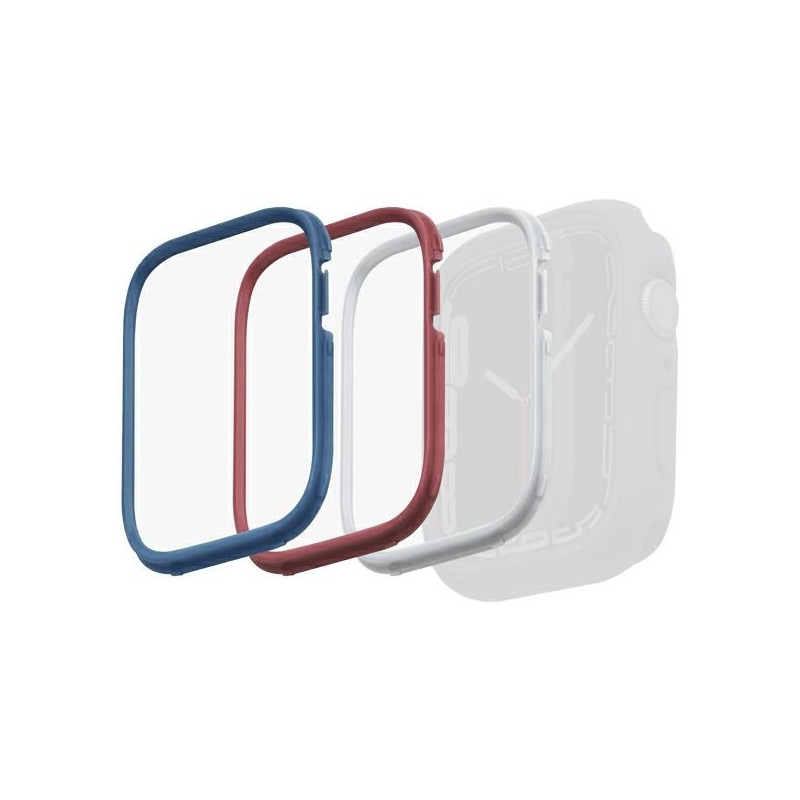 Rėmas Uniq Moduo 3in1 dėklui Apple Watch 4/ 5/ 6/ 7/ 8/ SE/ SE2 44/ 45mm - mėlyna, raudona, balta