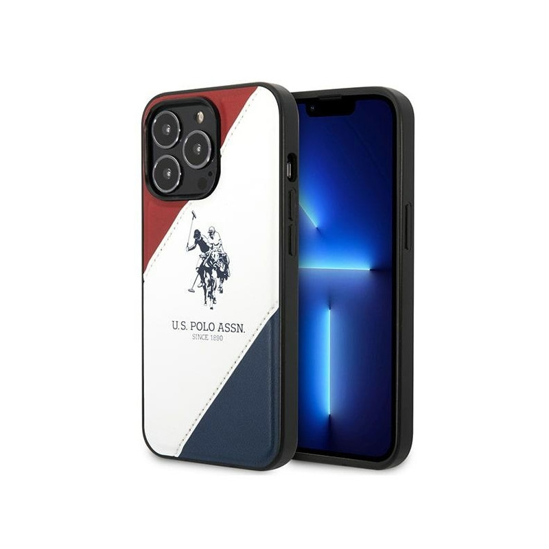 JAV Polo Assn byla Trispalvė įspausta iPhone 14 Pro Max – balta