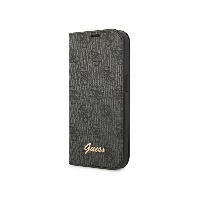 Guess GUBKP14XHG4SHK iPhone 14 Pro Max 6,7" juodos/ juodos knygos 4G vintage auksinis logotipas