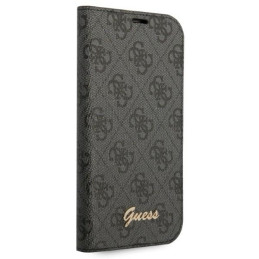 Guess GUBKP14XHG4SHK iPhone 14 Pro Max 6,7" juodos/ juodos knygos 4G vintage auksinis logotipas