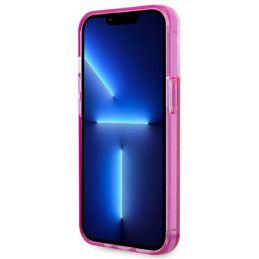Karl Lagerfeld Liquid Glitter Elong dėklas iPhone 14 Pro Max - rožinis