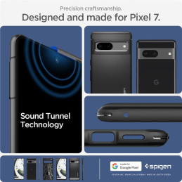 Spigen Rugged Armor dėklas, skirtas Google Pixel 7 – matinė juoda