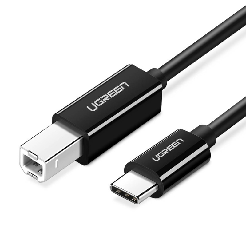 Ugreen kabelis spausdintuvui USB-C - USB-B 480Mb/ s 2m juodas (US241)