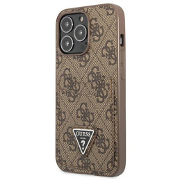 Guess 4G Triangle Logo Cardslot Dėklas, skirtas iPhone 13 Pro / 13 – ruda
