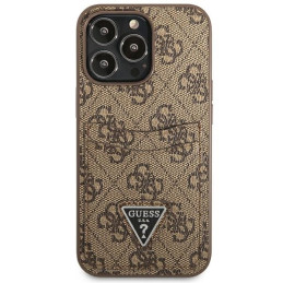 Guess 4G Triangle Logo Cardslot Dėklas, skirtas iPhone 13 Pro / 13 – ruda