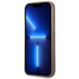 Guess 4G Triangle Logo Cardslot Dėklas, skirtas iPhone 13 Pro / 13 – ruda
