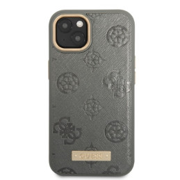 Guess Peony Logo Plate MagSafe dėklas iPhone 13 - pilkas