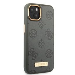Guess Peony Logo Plate MagSafe dėklas iPhone 13 - pilkas