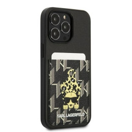 Karl Lagerfeld Karlimals Cardslot dėklas, skirtas iPhone 13 Pro / iPhone 13 - juodas