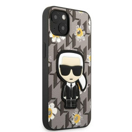 Karl Lagerfeld Flower Ikonik Karl dėklas iPhone 13 mini - pilkas
