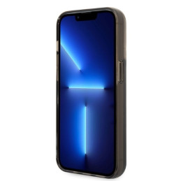 Karl Lagerfeld Liquid Glitter Elong dėklas iPhone 14 Pro - juodas