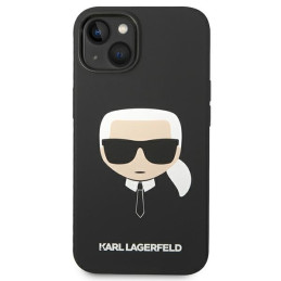 Karl Lagerfeld Silikoninis Karl& 39 s Head MagSafe dėklas iPhone 14 Plus - juodas