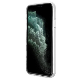 Guess 4G Print MagSafe dėklas, skirtas iPhone 11 + indukcinis įkroviklis - juodas