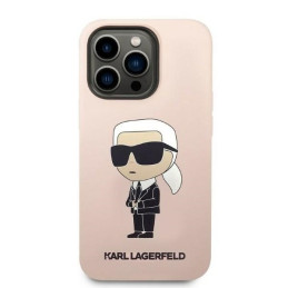 Karl Lagerfeld Silicone Ikonik dėklas iPhone 14 Pro - rožinis