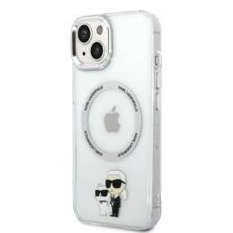 Karl Lagerfeld Iconic Karl&Choupette MagSafe dėklas iPhone 14 Plus - skaidrus
