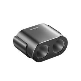 Baseus CRDYQ-01 skirstytuvas 2x cigarečių degiklio lizdas 80W 2x USB-A 3.1A - juodas