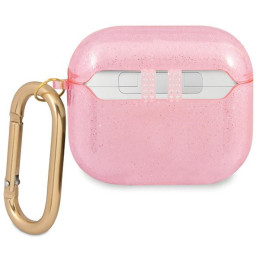 Guess Glitter Collection dėklas, skirtas AirPods 3 – rožinis
