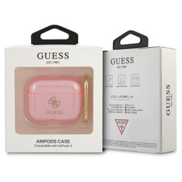 Guess Glitter Collection dėklas, skirtas AirPods 3 – rožinis