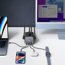 Ugreen Cube maitinimo juosta 65W USB / USB C + 3x AC lizdas juodas (CD268)