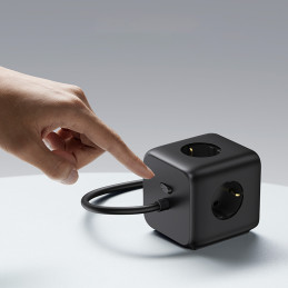 Ugreen Cube maitinimo juosta 65W USB / USB C + 3x AC lizdas juodas (CD268)