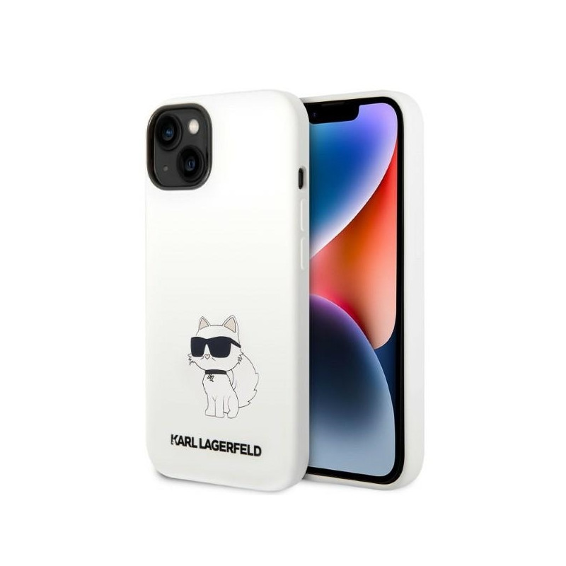 Karl Lagerfeld Silicone Choupette MagSafe dėklas iPhone 14 Plus - baltas