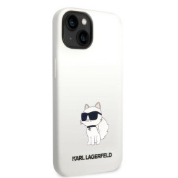 Karl Lagerfeld Silicone Choupette MagSafe dėklas iPhone 14 Plus - baltas