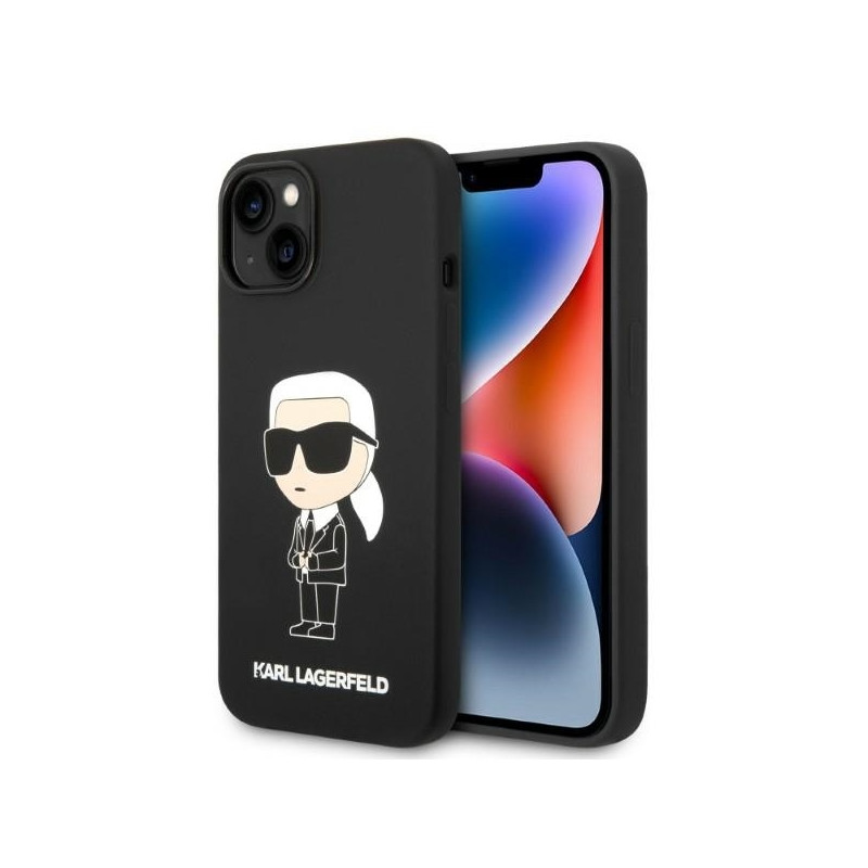 Karl Lagerfeld Silicone Ikonik Magsafe dėklas iPhone 14 Plus - juodas