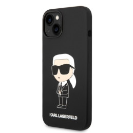 Karl Lagerfeld Silicone Ikonik Magsafe dėklas iPhone 14 Plus - juodas