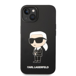 Karl Lagerfeld Silicone Ikonik Magsafe dėklas iPhone 14 Plus - juodas