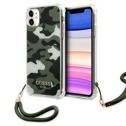 Guess Camo Collection dėklas, skirtas iPhone 11 / Xr - žalias