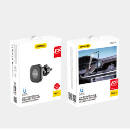 Magnetinis telefono laikiklis oro angai Dudao F6C+ automobilyje - juodas