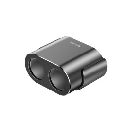 Baseus CRDYQ-01 skirstytuvas 2x cigarečių degiklio lizdas 80W 2x USB-A 3.1A - juodas