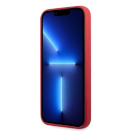 Karl Lagerfeld Silicone Plaque dėklas, skirtas iPhone 13 Pro / iPhone 13 - raudonas