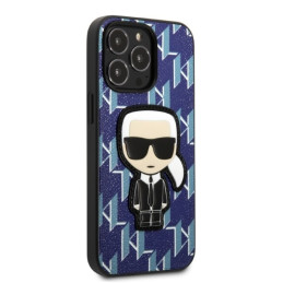Karl Lagerfeld Monogram Ikonik Patch dėklas iPhone 13 Pro Max - mėlynas