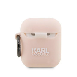 Karl Lagerfeld Silicone Choupette Head 3D dėklas, skirtas AirPods 1/ 2 – rožinis