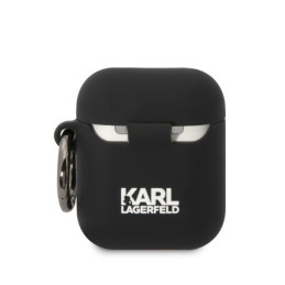 Karl Lagerfeld Silicone Karl Head 3D dėklas, skirtas AirPods 1/ 2 - juodas