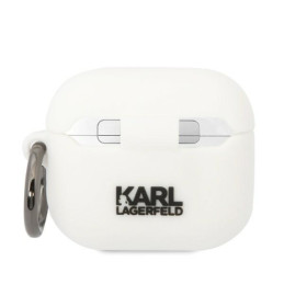 Karl Lagerfeld Silicone Choupette Head 3D dėklas, skirtas AirPods 3 - baltas