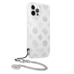 Guess Peony Chain Collection dėklas iPhone 12 Pro Max - sidabrinis