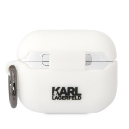 Karl Lagerfeld Silicone Choupette Head 3D dėklas, skirtas AirPods Pro - baltas