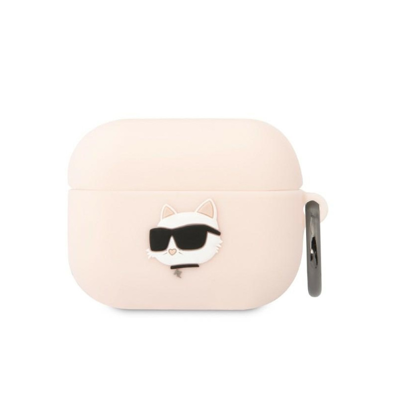 Karl Lagerfeld Silicone Choupette Head 3D dėklas, skirtas AirPods Pro – rožinis