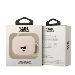 Karl Lagerfeld Silicone Choupette Head 3D dėklas, skirtas AirPods Pro – rožinis