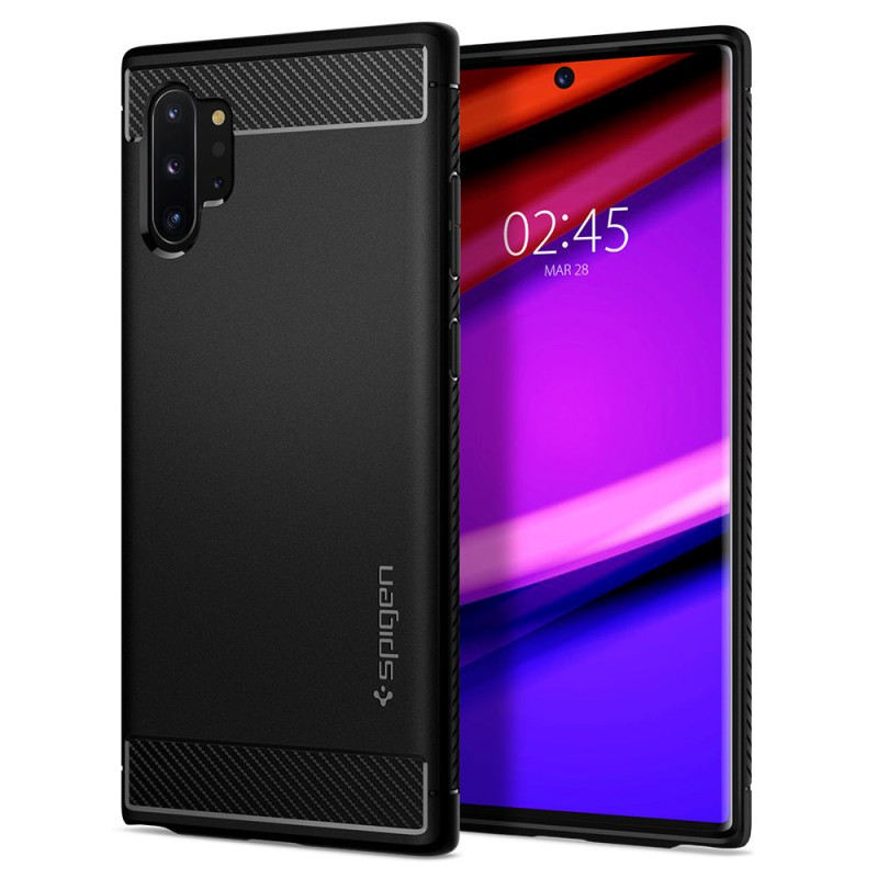 Spigen Rugged Armor dėklas, skirtas Samsung Galaxy Note 10+ - matinė juoda
