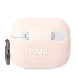 Karl Lagerfeld Silicone Karl Head 3D dėklas, skirtas AirPods Pro – rožinis