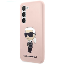 Karl Lagerfeld Silicone Ikonik dėklas, skirtas Samsung Galaxy S23+ - rožinis