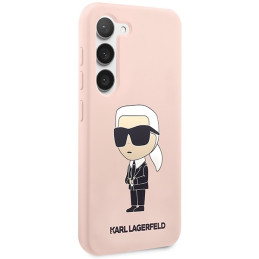 Karl Lagerfeld Silicone Ikonik dėklas, skirtas Samsung Galaxy S23+ - rožinis