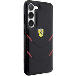 Ferrari Hot Stamp Lines dėklas, skirtas Samsung Galaxy S23+ - juodas